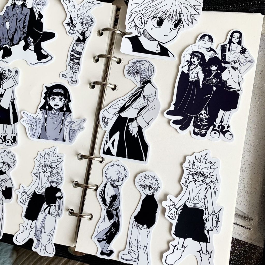 HUNTERxHUNTER Black and White Stickers Waterproof HD Stickers Handbook Notebook Stickers - Hunter X Hunter Store