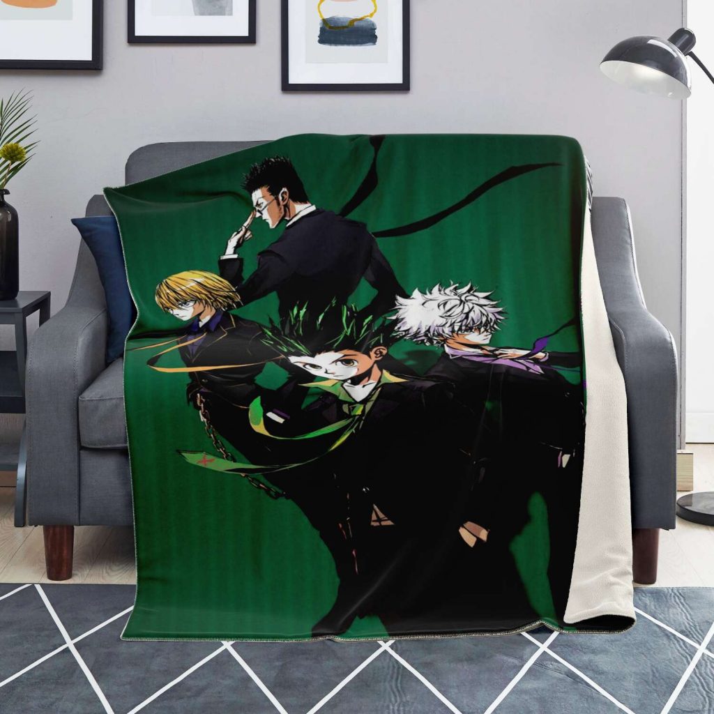 3b5d8992a7f85ee7ad96e3b4bda358ff blanket vertical lifestyle - Hunter X Hunter Store