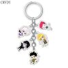 New Anime Figure HUNTER X HUNTER Keychain Killua Irumi Hisoka Acrylic Pendant Key Chain For Women 2 - Hunter X Hunter Store